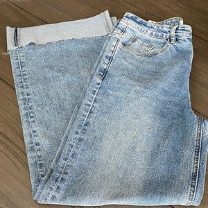 High Waisted Light Blue Flare Jeans